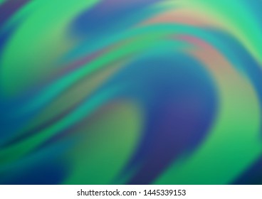 Light BLUE vector background with liquid shapes. Shining illustration, which consist of blurred lines, circles. New composition for your brand book.