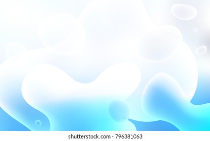 Light BLUE vector background with liquid shapes. Modern gradient abstract illustration with bandy lines. A completely new memphis design for your business.