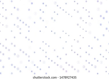 Light BLUE vector background with math characters. Abstract illustration with colored algebra signs. Best design a poster, banner of a math college.