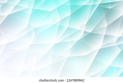 Light BLUE vector background with polygonal style. Beautiful illustration with triangles in nature style. Pattern for booklets, leaflets