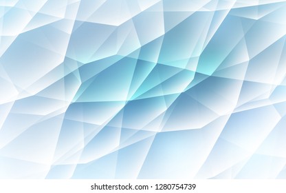 Light BLUE vector background with polygonal style. Triangles on abstract background with colorful gradient. Pattern for commercials.