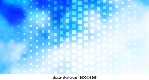 Light BLUE vector background in polygonal style. Illustration with a set of gradient rectangles. Pattern for business booklets, leaflets