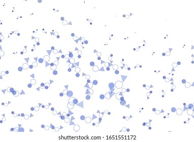 Fondo vectorial AZUL claro con estilo poligonal con círculos. Ilustración abstracta moderna con puntos coloridos, líneas. Plantilla para fondos de pantalla.