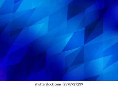 Fondo vectorial AZUL claro en estilo poligonal. Ilustración con un conjunto de rectángulos coloridos. Patrón de anuncios comerciales, folletos, folletos