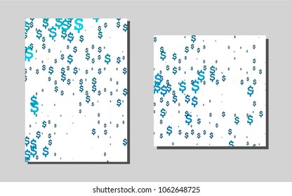 Light BLUE vector background for presentations. Glitter abstract design concept with text box. The pattern can be used for any ad, booklets.