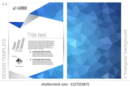 Light BLUE vector  background for presentations. Beautiful colored sample in A4 size. Beautiful design for cover of notepads.