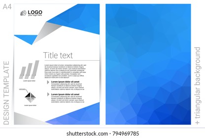 Light BLUE vector  background for presentations. Abstract booklet on colored background with gradient. Pattern for ads, leaflets, labels of your business.
