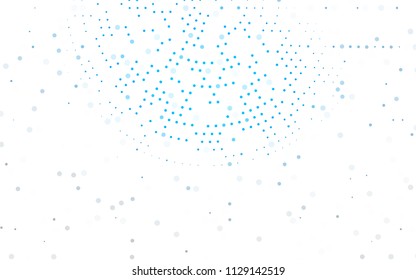 Light BLUE vector  background with radial dots. Abstract illustration with colored bubbles in nature style. New design for ad, poster, banner of your website.