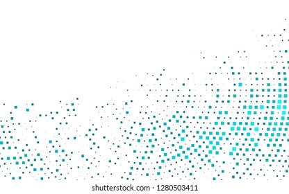 Light BLUE vector background with rectangles. Decorative design in abstract style with rectangles. The template can be used as a background.
