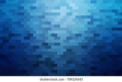 Light BLUE Vector Background Of Rectangles And Squares. Style Quilt And Blanket. Geometrical Rectangular Pattern. Repeating Pattern With Rectangle Shapes.