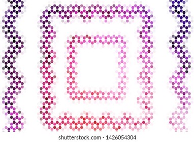 Light BLUE vector background with set of hexagons. Blur background with colorful hexagons. Pattern for ads, leaflets.