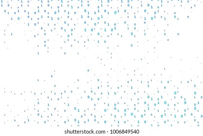 Light BLUE vector background with signs of numerals. Shining colorful illustration with isolated Digit signs. The pattern can be used for ad, booklets, leaflets of education.