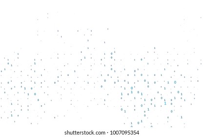 Light BLUE vector background with signs of numerals. Modern geometrical illustration with numerals. The pattern can be used for ad, booklets, leaflets of education.
