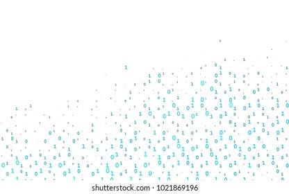 Light BLUE vector background with signs of numerals. Abstract illustration with colored algebra signs. The pattern can be used for school, grammar websites.
