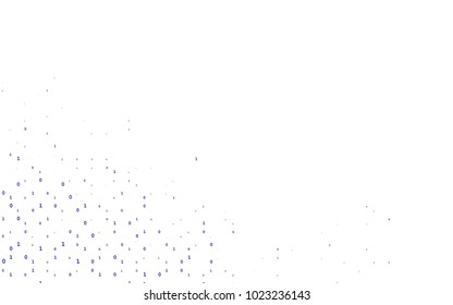 Light BLUE vector background with signs of numerals. Abstract illustration with colored algebra signs. The pattern can be used for school, grammar websites.