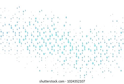 Light BLUE vector background with signs of numerals. Abstract illustration with colored algebra signs. The pattern can be used for school, grammar websites.