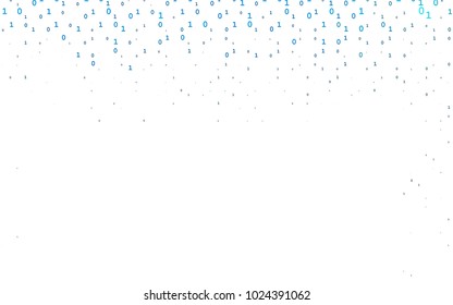 Light BLUE vector background with signs of numerals. Colored mathematic signs with gradient on white background. Template can be used as a background for ads of typography.