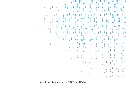 Light BLUE vector background with signs of numerals. Colored mathematic signs with gradient on white background. The pattern can be used for ad, booklets, leaflets of education.