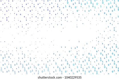 Light BLUE vector background with signs of numerals. Abstract illustration with colored algebra signs. The pattern can be used for school, grammar websites.