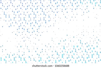 Light BLUE vector background with signs of numerals. Modern geometrical illustration with numerals. Template can be used as a background for ads of typography.