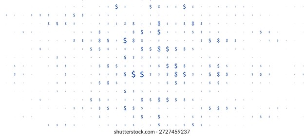 Fundo de vetor AZUL claro com sinais de dólares. Ilustração abstrata geométrica moderna com símbolos bancários. O padrão pode ser usado para anúncio, livretos, folhetos de bancos