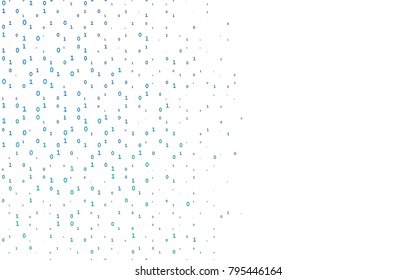 Light BLUE vector background with signs of numerals. Shining colorful illustration with isolated Digit signs. The pattern can be used as ads, poster, banner for books.