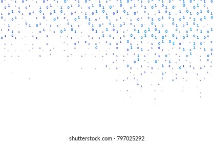 Light BLUE vector background with signs of numerals. Modern geometrical illustration with numerals. Smart design for your business advert of university.