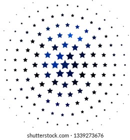 Light BLUE vector background with small and big stars. Shining colorful illustration with small and big stars. Theme for cell phones.