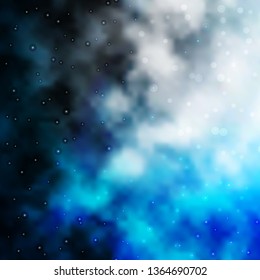 Light BLUE vector background with small and big stars. Decorative illustration with stars on abstract template. Design for your business promotion.