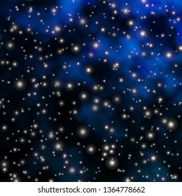 Light BLUE vector background with small and big stars. Decorative illustration with stars on abstract template. Best design for your ad, poster, banner.