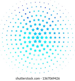 Light BLUE vector background with small and big stars. Modern geometric abstract illustration with stars. Design for your business promotion.