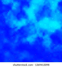 Light BLUE vector background with small and big stars. Colorful illustration in abstract style with gradient stars. Pattern for wrapping gifts.