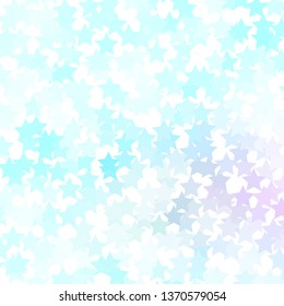 Light BLUE vector background with small and big stars. Modern geometric abstract illustration with stars. Pattern for new year ad, booklets.