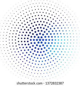 Light BLUE vector background with small and big stars. Decorative illustration with stars on abstract template. Pattern for websites, landing pages.