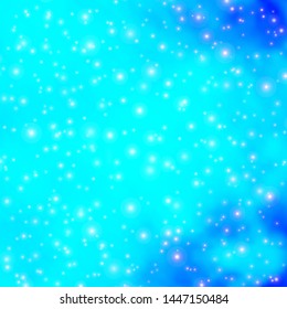 Light BLUE vector background with small and big stars. Modern geometric abstract illustration with stars. Pattern for new year ad, booklets.