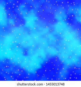 Light BLUE vector background with small and big stars. Blur decorative design in simple style with stars. Best design for your ad, poster, banner.