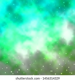 Light BLUE vector background with small and big stars. Blur decorative design in simple style with stars. Design for your business promotion.