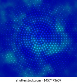 Light BLUE vector background with small and big stars. Shining colorful illustration with small and big stars. Pattern for new year ad, booklets.