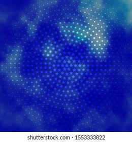 Light BLUE vector background with small and big stars. Modern geometric abstract illustration with stars. Pattern for new year ad, booklets.
