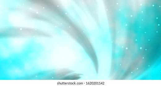 Light BLUE vector background with small and big stars. Shining colorful illustration with small and big stars. Pattern for new year ad, booklets.