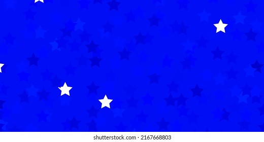 Light BLUE vector background with small and big stars. Shining colorful illustration with small and big stars. Pattern for websites, landing pages.