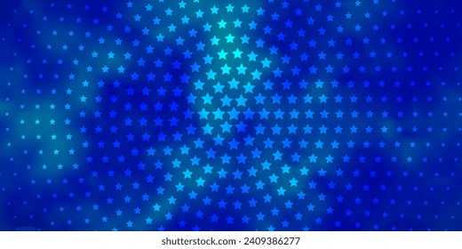 Light BLUE vector background with small and big stars. Colorful illustration with abstract gradient stars. Pattern for new year ad, booklets.