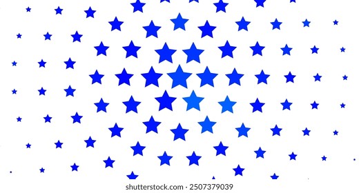 Light BLUE vector background with small and big stars. Shining colorful illustration with small and big stars. Best design for your ad, poster, banner.