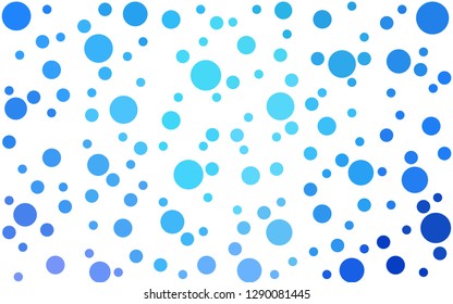 Light BLUE vector  background with spots. Abstract illustration with colored bubbles in nature style. New template for your brand book.