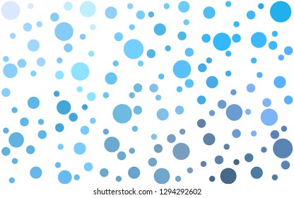 Light BLUE vector  background with spots. Illustration with set of shining colorful abstract circles. Design for poster, banner of websites.