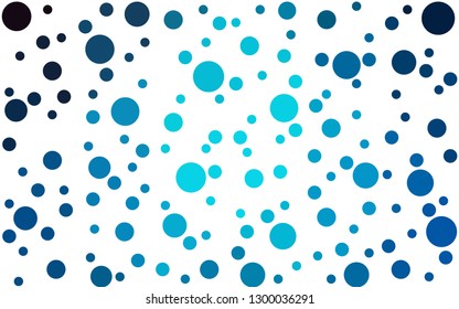 Light BLUE vector  background with spots. Illustration with set of shining colorful abstract circles. Pattern for textures of wallpapers.