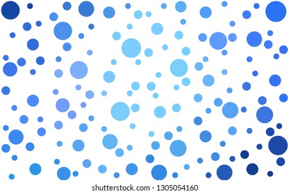 Light BLUE vector  background with spots. Modern abstract illustration with colorful water drops. Pattern for ads, leaflets.