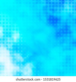 Light BLUE vector background with spots. Illustration with set of shining colorful abstract spheres. Pattern for wallpapers, curtains.