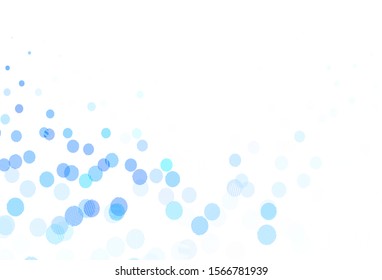 Light BLUE vector background with spots. Abstract illustration with colored bubbles in nature style. Design for your business advert.