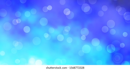 Light BLUE vector background with spots. Glitter abstract illustration with colorful drops. Design for posters, banners.